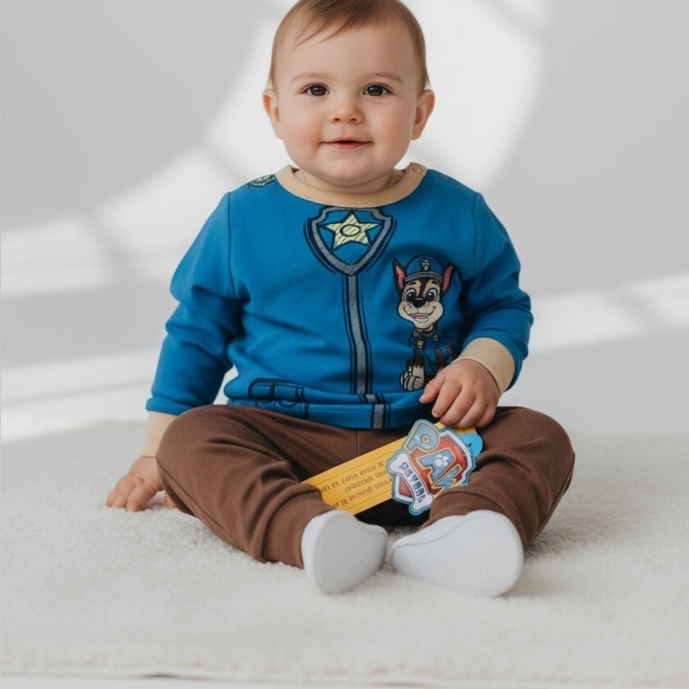Paw Patrol Kids Pajama Set - Blue and Tan. New with tags.